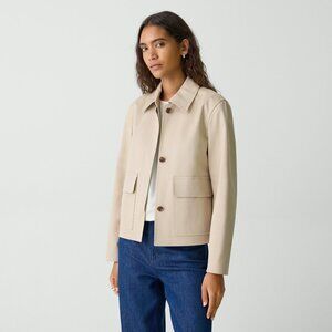 Theory Boxy Jacket in Cotton Gabardine